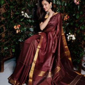Attractive Collection – Bhagalpuri Mangalagiri Saree with Striped Body 🌾