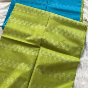 Yellow & Blue Colour Saree – Elegant Handloom Charm