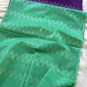 Semi Tussar Silk Weaving Design Saree in Firoza (Turquoise) & Purple – Premium Traditional Saree